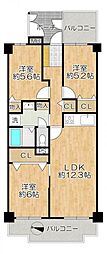 シティハイツ住ノ江2棟 3LDKの間取図画像