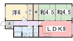 レイクサイドヴィラ姫路E棟 3LDKの間取図画像