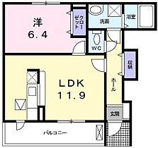 兵庫県姫路市別所町北宿（賃貸アパート1LDK・1階・45.12㎡） その2