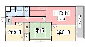 兵庫県姫路市四郷町見野（賃貸マンション3LDK・3階・65.37㎡） その2