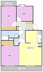 銀河 3LDKの間取図画像