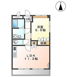 ルナエスペランサ 1LDKの間取図画像