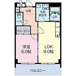 リンピア垂木 1LDKの間取図画像