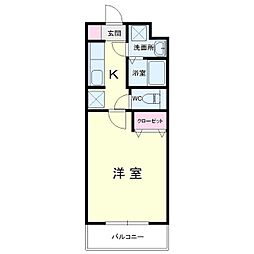高御所ロイヤルマンション 1Kの間取図画像