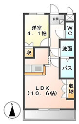 オリエンタルハイツ 1LDKの間取図画像