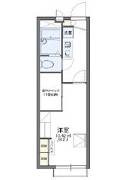 レオパレスPassion 1Kの間取図画像