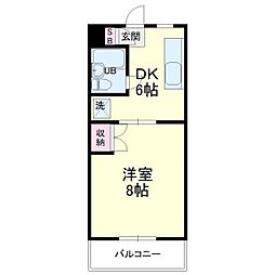 ベストライフ八洲 1DKの間取図画像