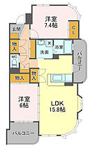 シャン・ド・フルール 301 ｜ 静岡県磐田市千手堂（賃貸マンション2LDK・3階・66.31㎡） その2