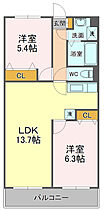 パストラルパレス豊岡 205 ｜ 静岡県磐田市掛下（賃貸マンション2LDK・2階・56.00㎡） その2