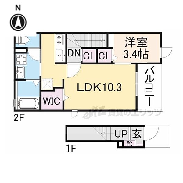 フィオーレ 201｜奈良県北葛城郡王寺町本町２丁目(賃貸アパート1LDK・2階・37.63㎡)の写真 その2