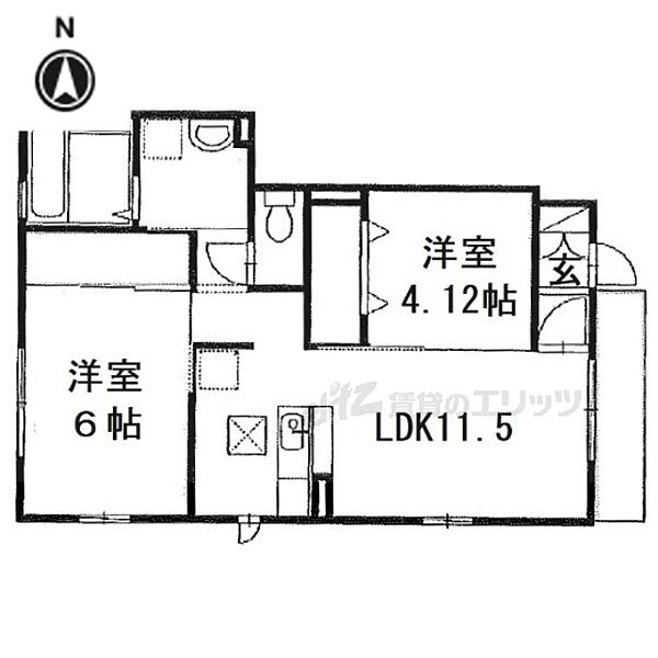 奈良県奈良市西九条町３丁目(賃貸アパート2LDK・1階・51.89㎡)の写真 その2