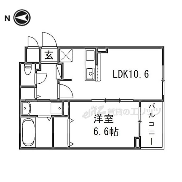 東神田町アパートＥＡＳＴ 206｜大阪府寝屋川市東神田町(賃貸アパート1LDK・2階・42.00㎡)の写真 その2