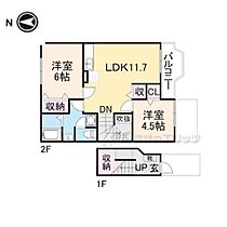 アサテラスI 203 ｜ 奈良県生駒郡斑鳩町大字目安（賃貸アパート2LDK・2階・58.53㎡） その2