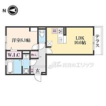 奈良県奈良市法蓮町（賃貸アパート1LDK・1階・42.93㎡） その2