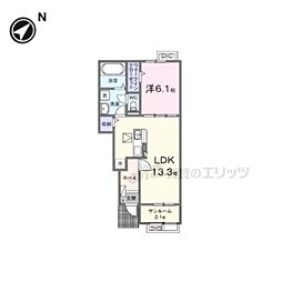 M・Yサニーヒル 1LDKの間取図画像