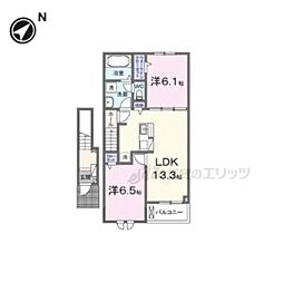 M・Yサニーヒル 2LDKの間取図画像