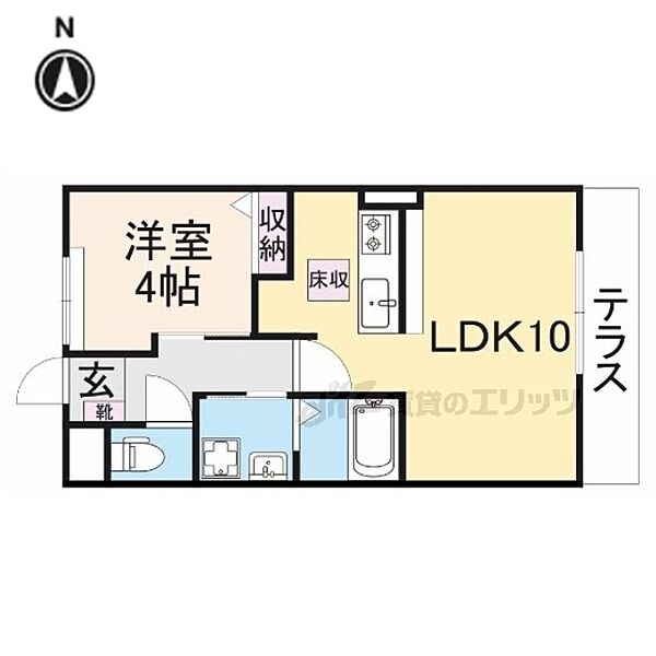 奈良県香芝市五位堂３丁目(賃貸アパート1LDK・1階・36.00㎡)の写真 その2