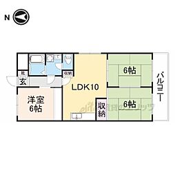 第6サンコウヒルズ南館 3階3LDKの間取り