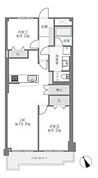 グリーンハウス千里 2LDKの間取図画像