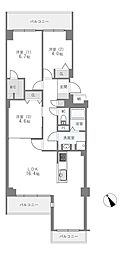 エバーグリーン門真 3LDKの間取図画像