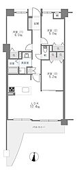 ランフォルセ香里園 3LDKの間取図画像