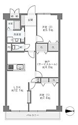 ハイマート豊中 2SLDKの間取図画像