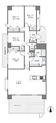 ベル・パークシティO棟 4LDKの間取図画像