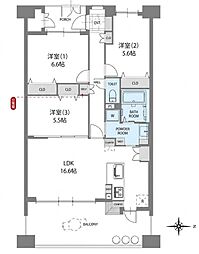 ライオンズガーデン枚方藤阪 3LDKの間取図画像