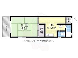 高橋アパート 1DKの間取図画像