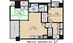 レジディア西新 2LDKの間取図画像