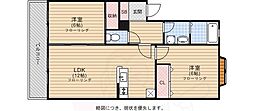 グランドメゾン原 2LDKの間取図画像