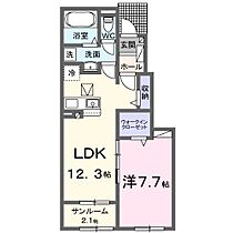 フェリーチェB 104 ｜ 千葉県我孫子市中峠（賃貸アパート1LDK・1階・50.14㎡） その2