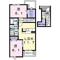 ブリーズ．エアリー 202 ｜ 茨城県龍ケ崎市城ノ内４丁目（賃貸アパート2LDK・2階・60.17㎡） その2