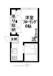 エステート国領 ワンルームの間取図画像