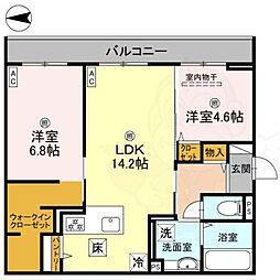 そらみつ大和八木 2LDKの間取図画像