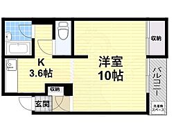 ナッシュエイ86 1Kの間取図画像