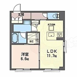 シャーメゾンルーナ 1LDKの間取図画像