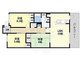 奈良県橿原市八木町３丁目（賃貸マンション3LDK・1階・74.57㎡） その2