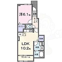 ベルソレイユ2  ｜ 奈良県桜井市大字上之庄（賃貸アパート1LDK・1階・44.02㎡） その2