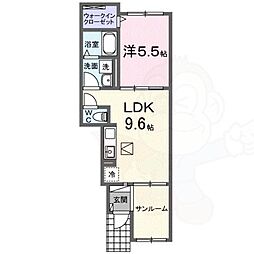 イレミア 1LDKの間取図画像