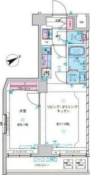 ジェノヴィア鐘ヶ淵 807｜東京都墨田区墨田2丁目(賃貸マンション1LDK・8階・39.93㎡)の写真 その2