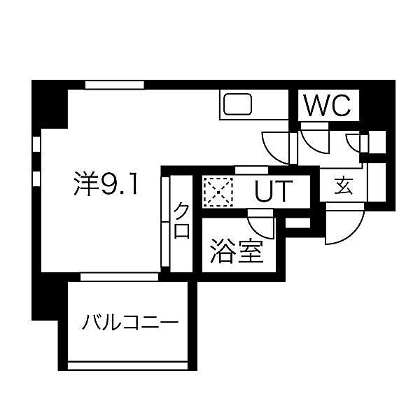 アバンティ大阪ドームシティ 901｜大阪府大阪市西区千代崎1丁目(賃貸マンション1R・12階・26.22㎡)の写真 その2