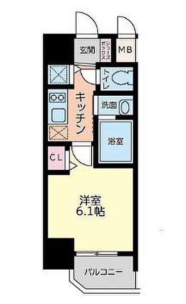 LiveCasa本町 1101｜大阪府大阪市中央区内久宝寺町2丁目(賃貸マンション1K・11階・22.87㎡)の写真 その2