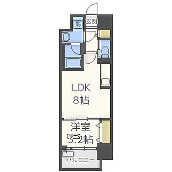 レオンコンフォート本町東III 501｜大阪府大阪市中央区常盤町2丁目(賃貸マンション1LDK・5階・30.60㎡)の写真 その2