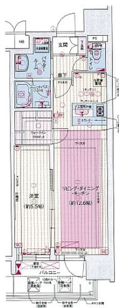 プレサンス心斎橋ニスト 402｜大阪府大阪市中央区南船場1丁目(賃貸マンション1LDK・4階・42.74㎡)の写真 その2