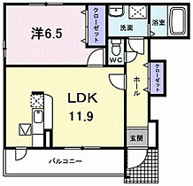 カーサ　エルゴルド　Ｂ 101 ｜ 群馬県桐生市新里町新川3915-1（賃貸アパート1LDK・1階・45.12㎡） その2