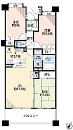 サンクレイドル薬園台弐番館 3LDKの間取図画像
