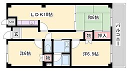 マイシティー303 3LDKの間取図画像