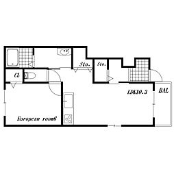 アルトアデランテ 1LDKの間取図画像