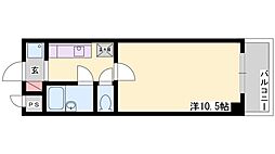 ライフビル 1Kの間取図画像